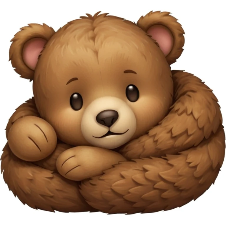 Cute teddy bear sleeping emoji