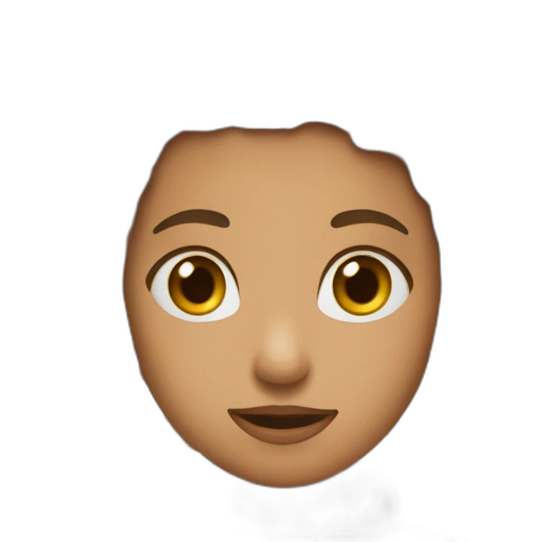 Девушка с коричневыми волосами emoji