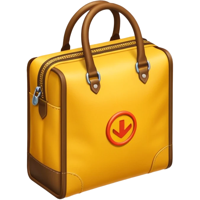 isometric yellow delivery bag emoji