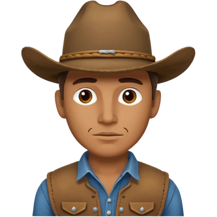hatless cowboy emoji