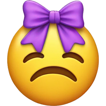 Smiley face with a bow emoji