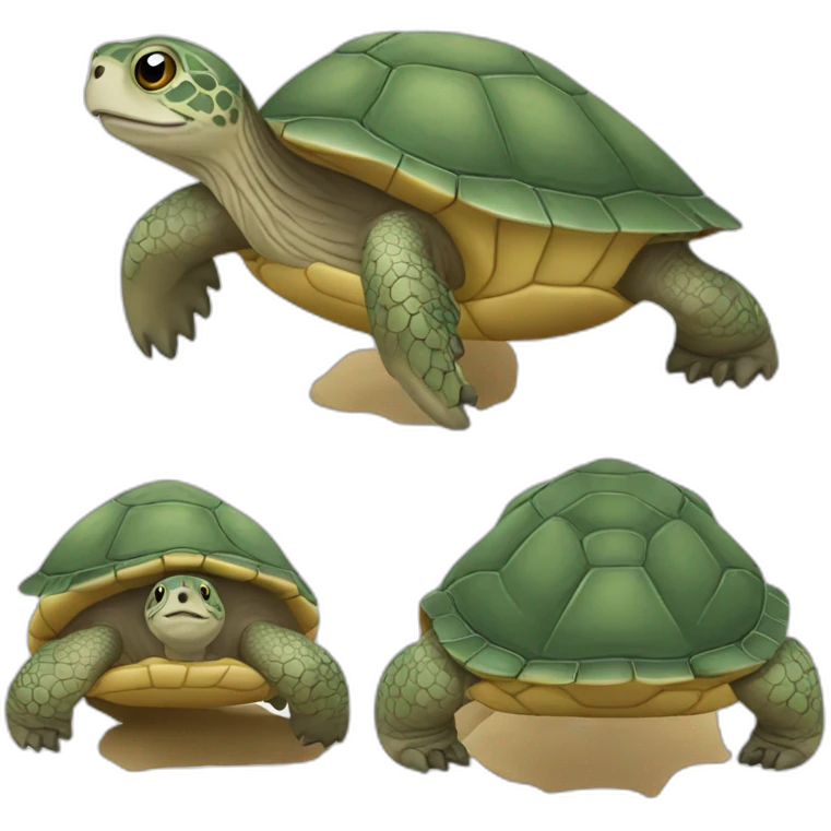 Tortue sur loutre emoji