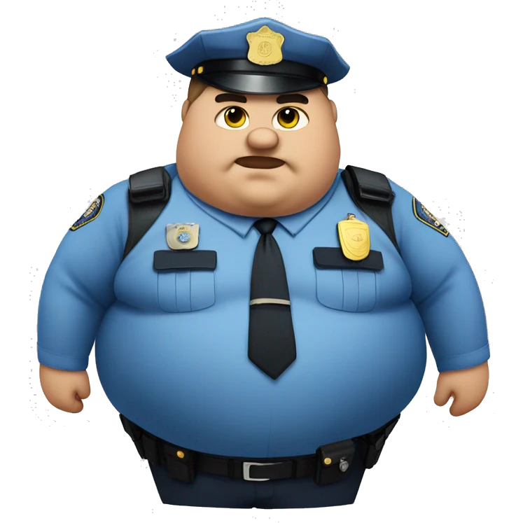 fat man as cop emoji