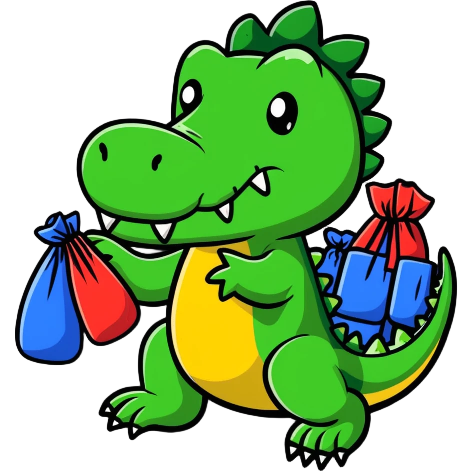 crocodile carrying bombs, bombardier crocodile emoji