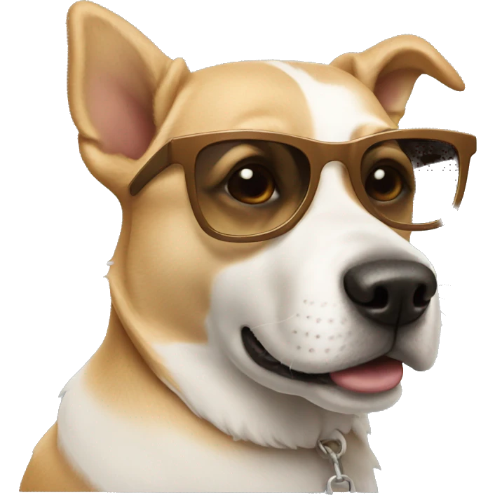 Dog with sunglasses  emoji