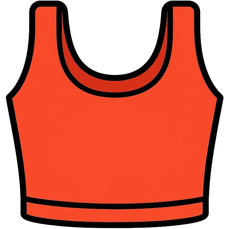 red orange crop top emoji