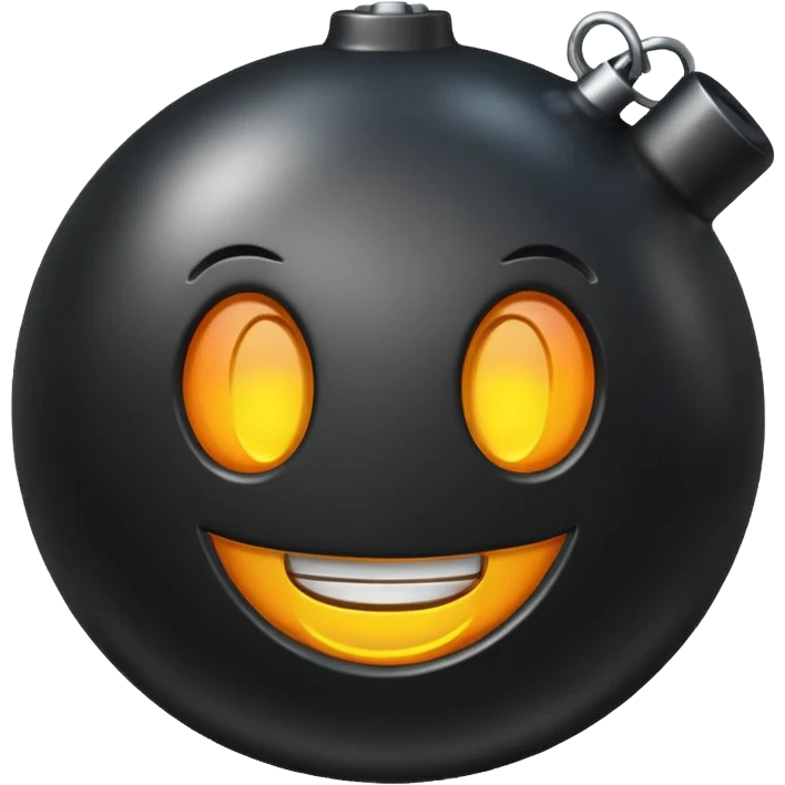 bomb with smile emoji
