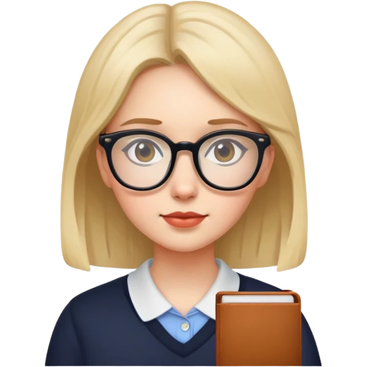 Девочка в очках emoji