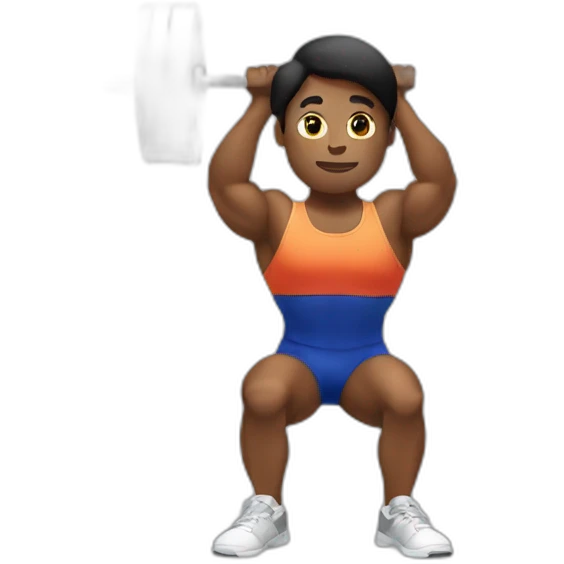 Weightlifter doing a snatch  emoji