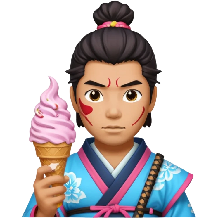SAMURAI WITH ICE CREAM emoji