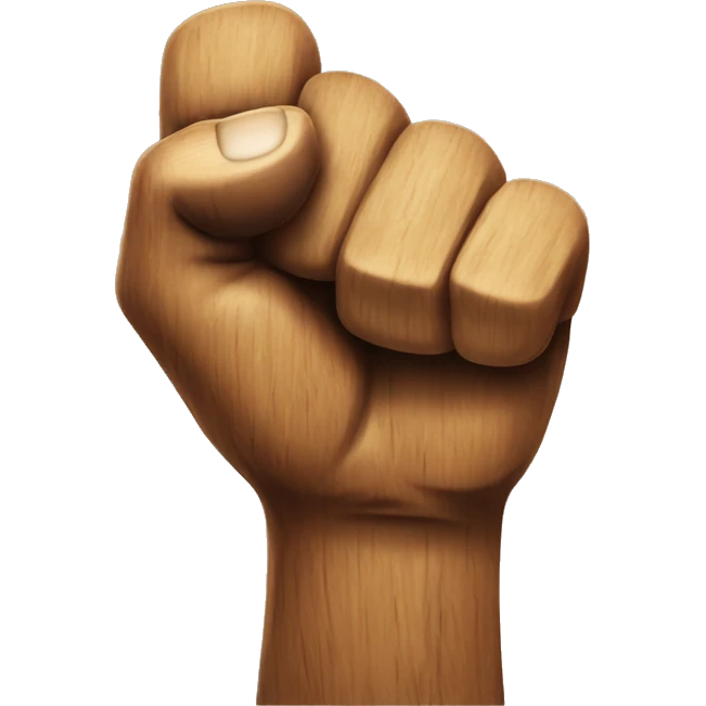 Wood with a knocking fist emoji