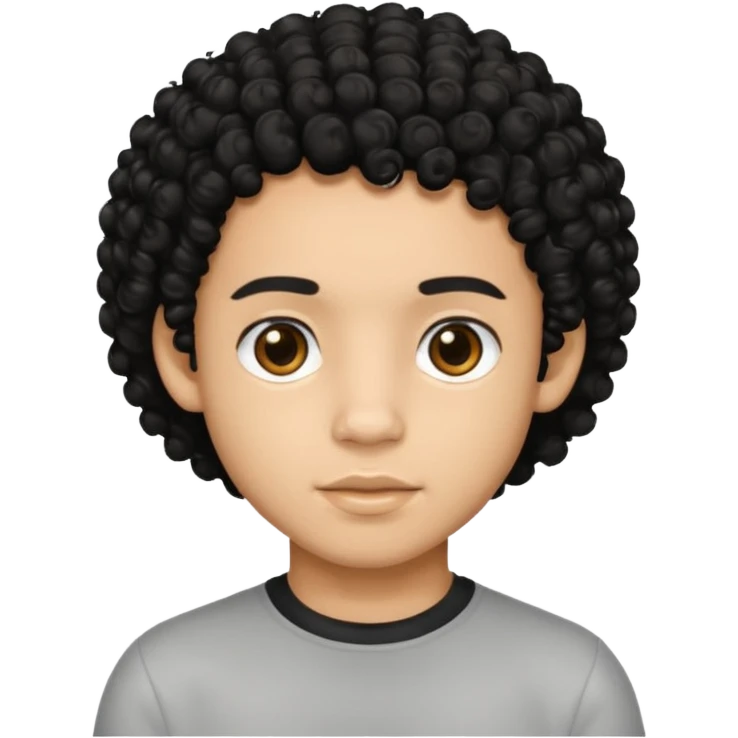 lightskin boy with black curly hair  emoji
