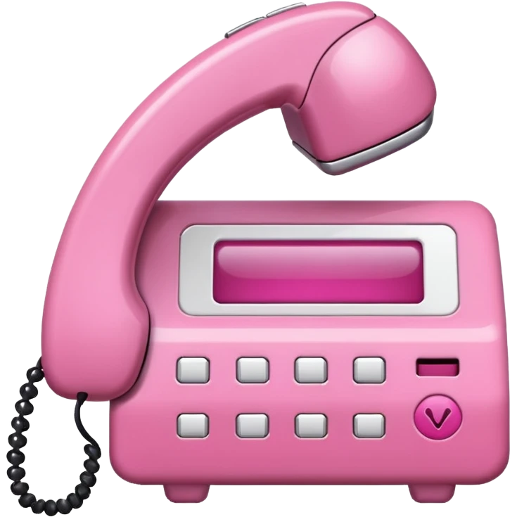 mix light pink dark pink and white girly voicemail emoji