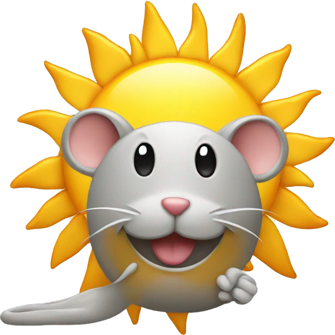Sun with mouse emoji