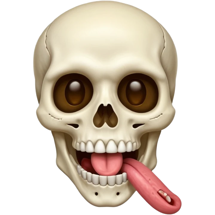 Skeleton with his tongue out emoji