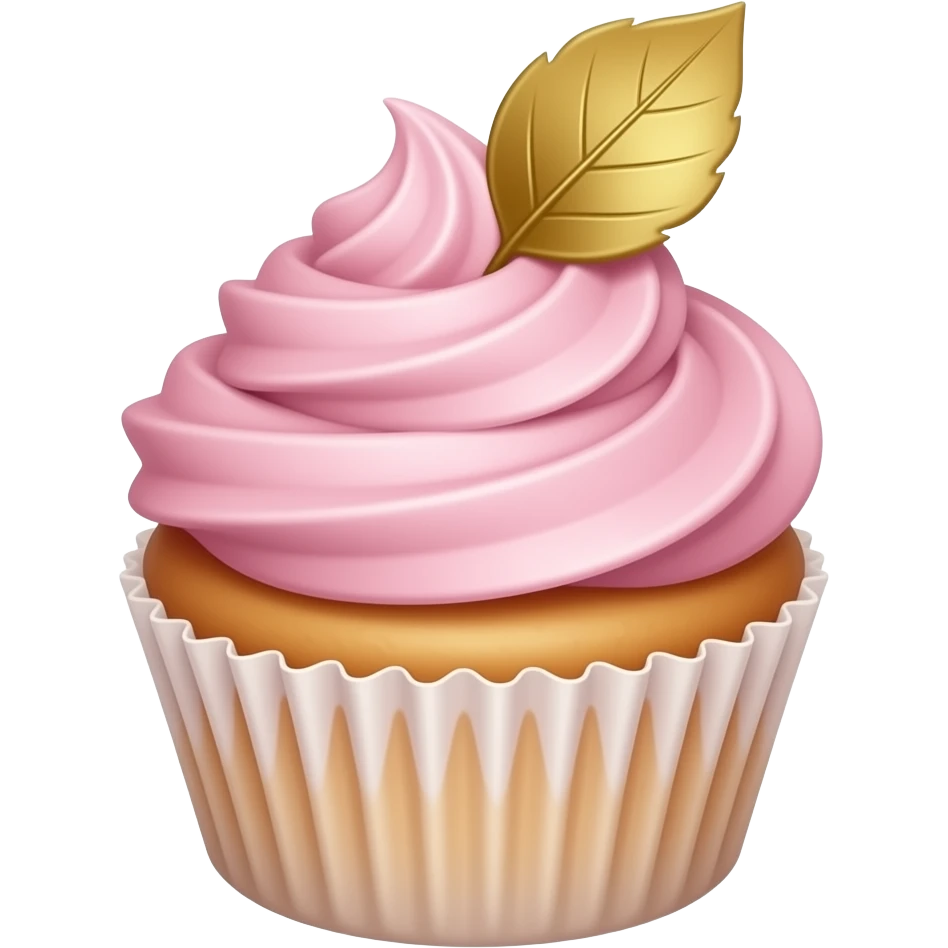 Cupcake with pink icing emoji