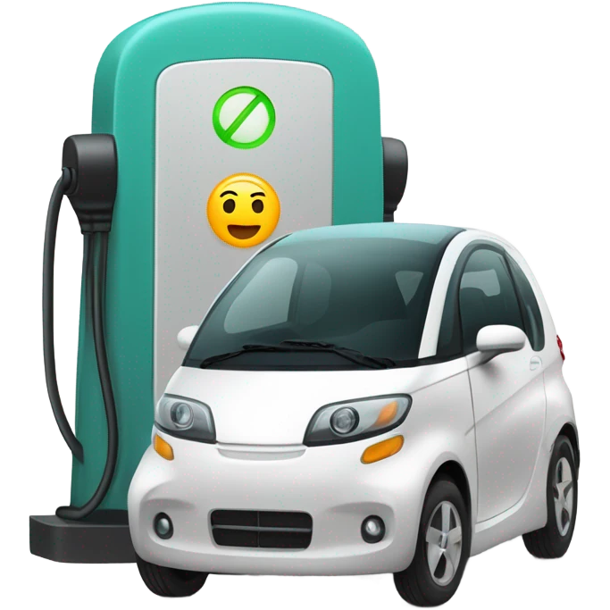 voiture électrique en charge emoji