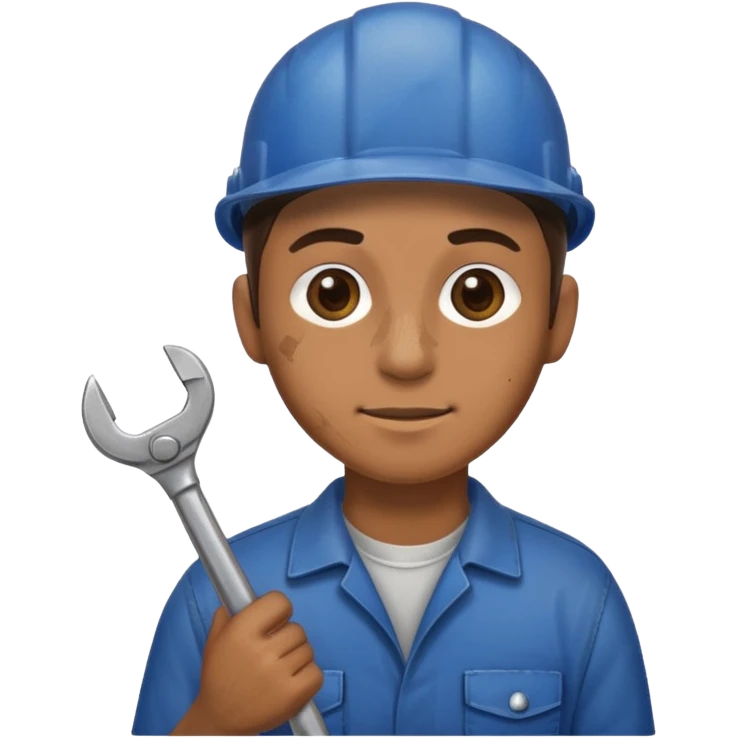 Mechanic + wrench + oil stain emoji