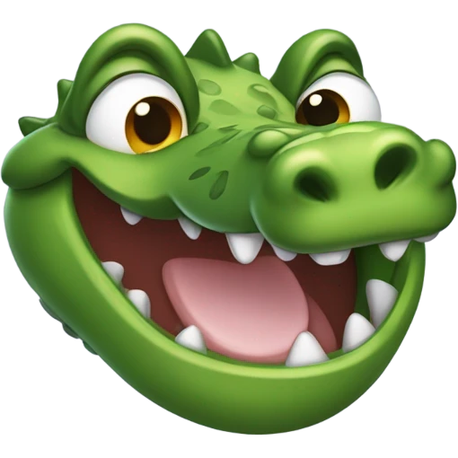 Happy alligator  emoji