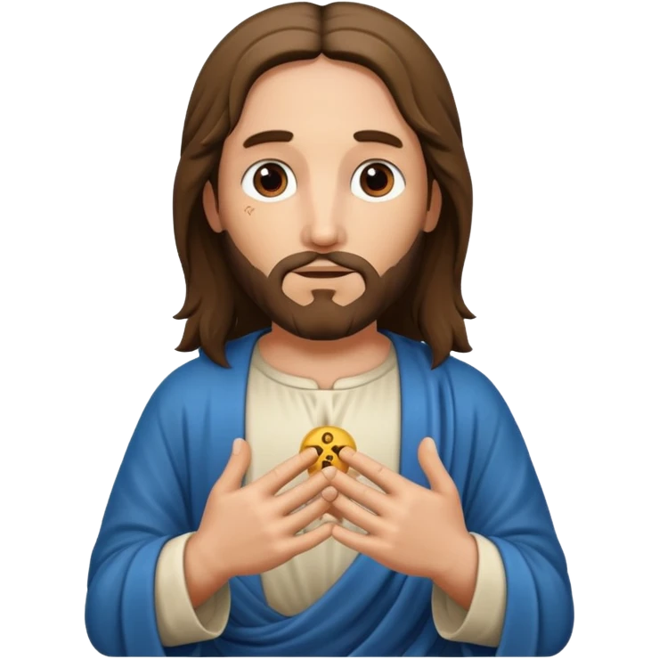 Jesus Christ with holes in his hands emoji