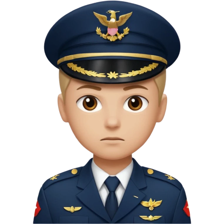 military, only head emoji