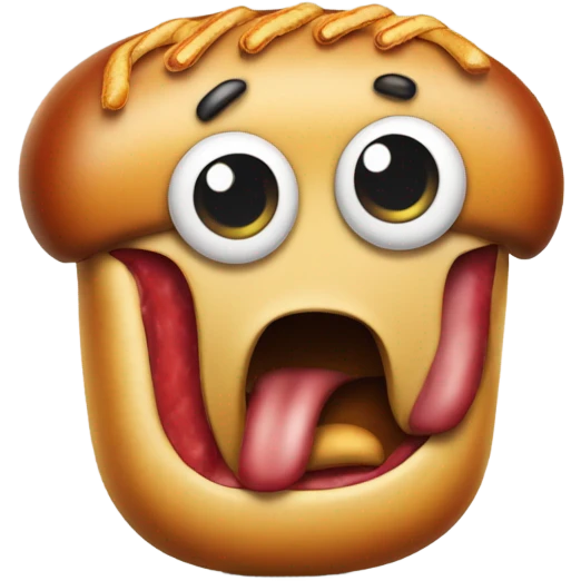 Angry hot dog emoji