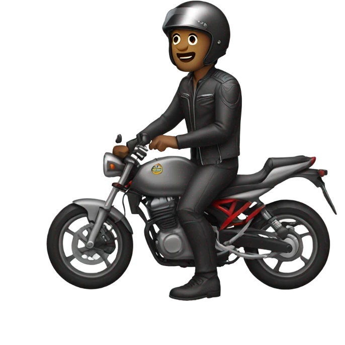 man with motorcycle helmet emoji