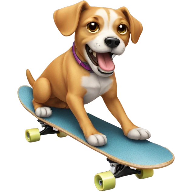 Dog on skateboard emoji