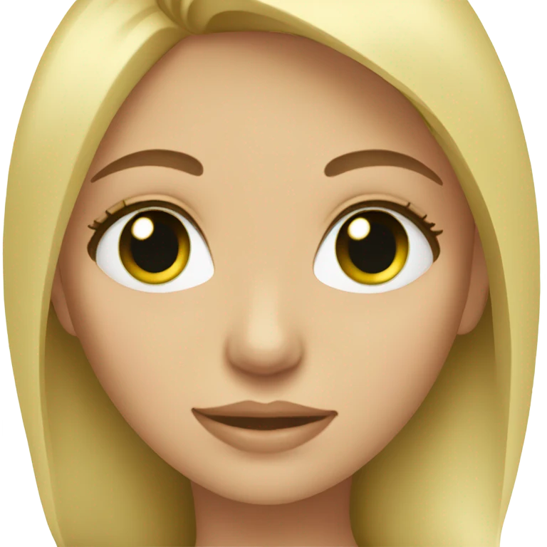 Girl with green eyes blonde hair emoji