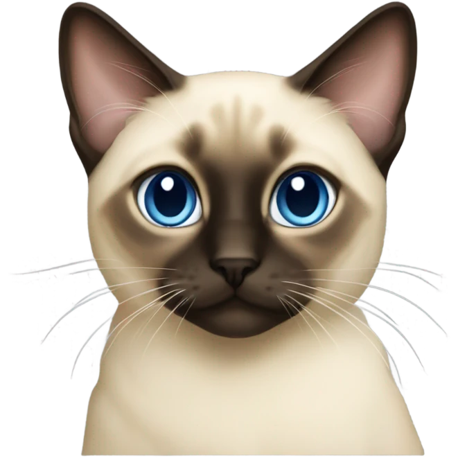 Siamese cat long hair cute emoji