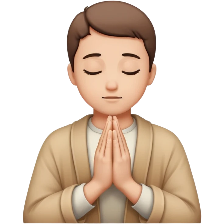 person praying with hands clasped emoji