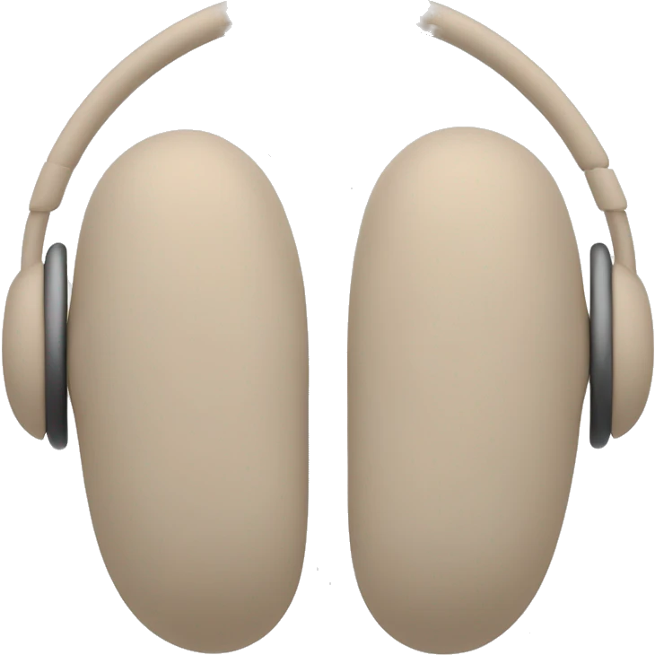 Beige coloured AirPod max headphones no human  emoji