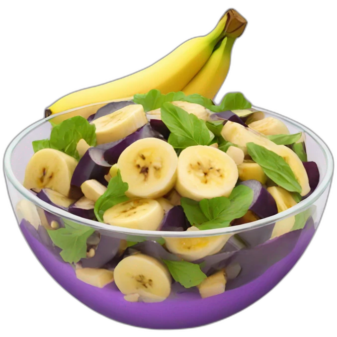 aubergine banana salad emoji