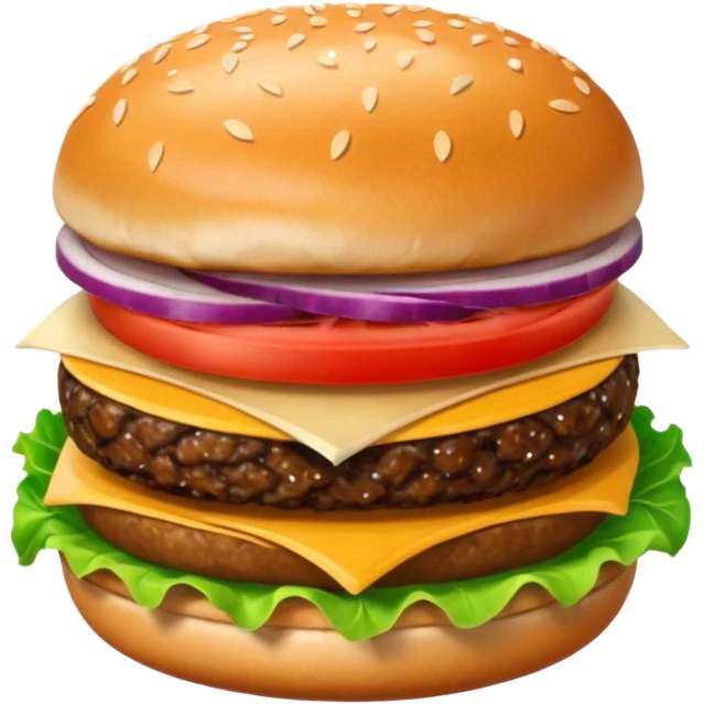 Hamburger emoji single meat  emoji