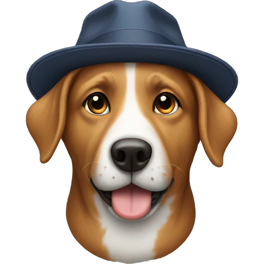 Dog with hat emoji