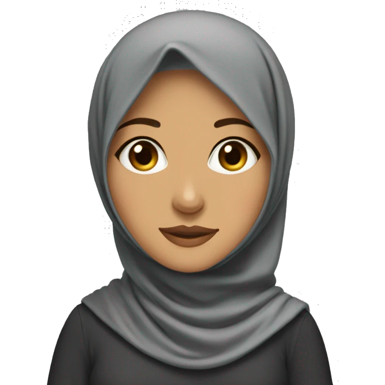 shying hijabi girl emoji