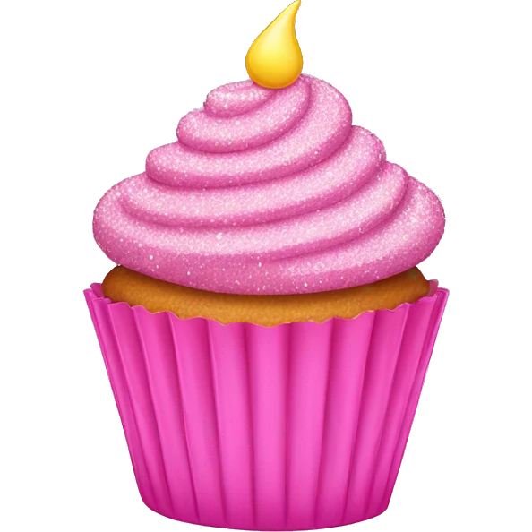 pink sparkly cupcake emoji