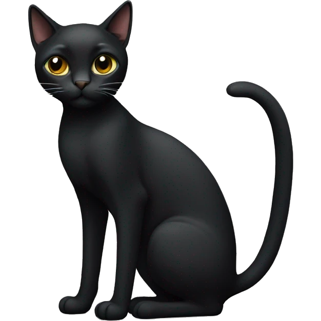 black skinny cat emoji