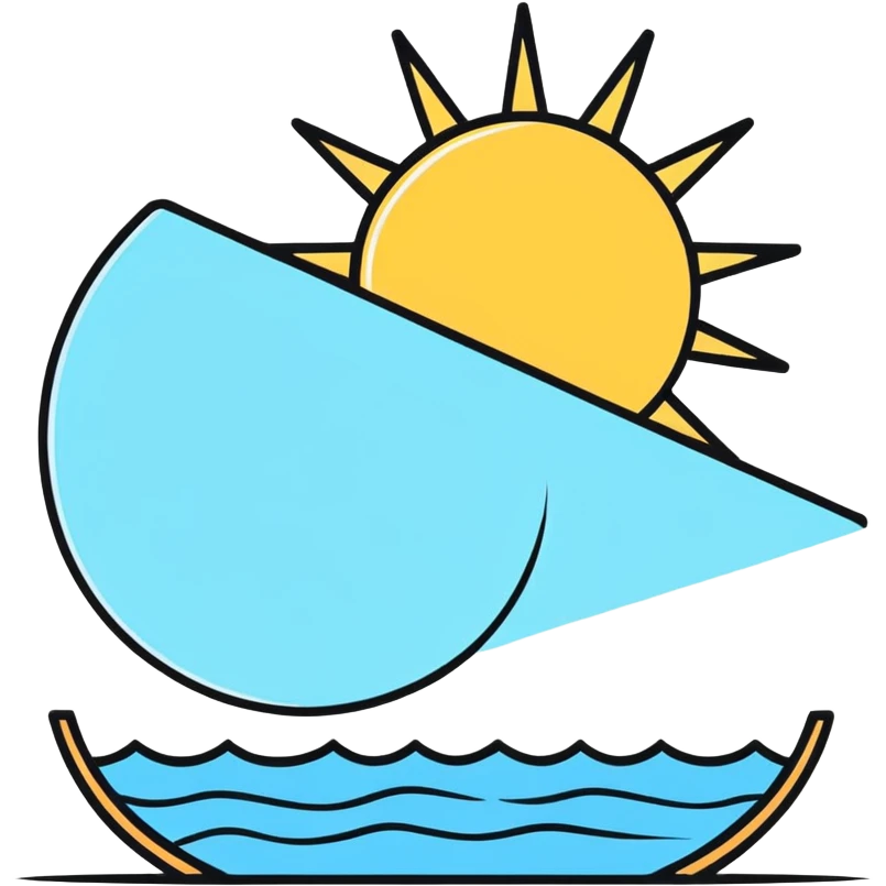 Sun and glass emoji