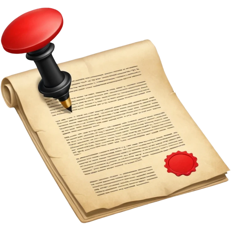 Courtroom Items, Legal Document – official case file or contract

 emoji