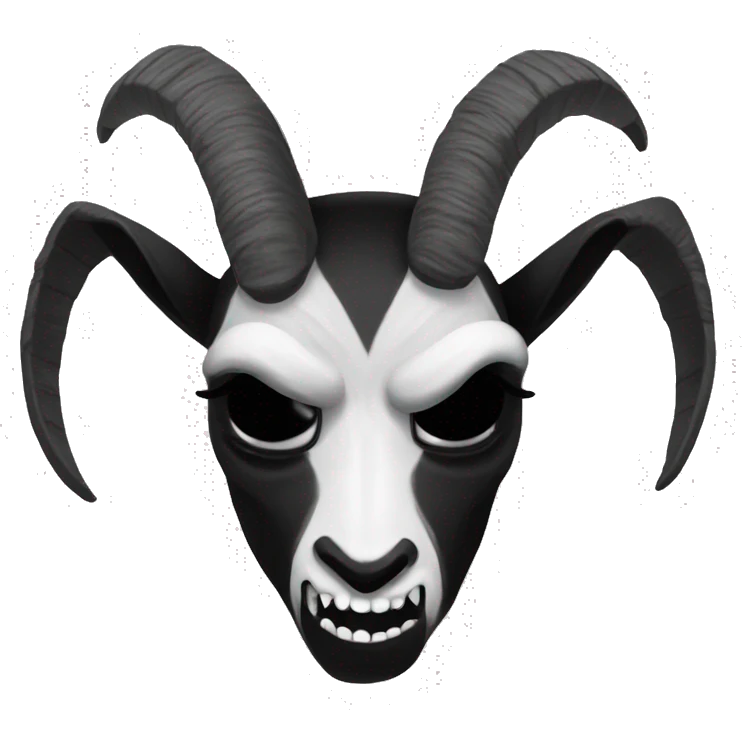 Blak goat corpse paint emoji