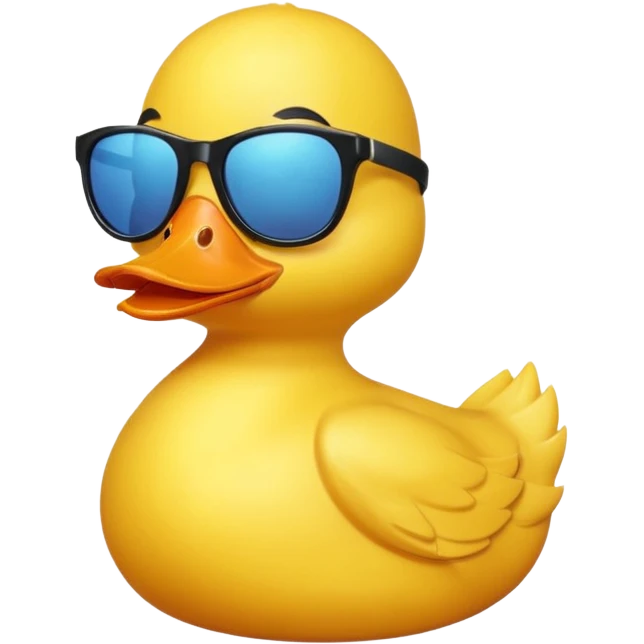dame un pato amarillo con lentes de sol emoji