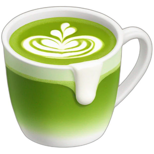 matcha latte in mug emoji