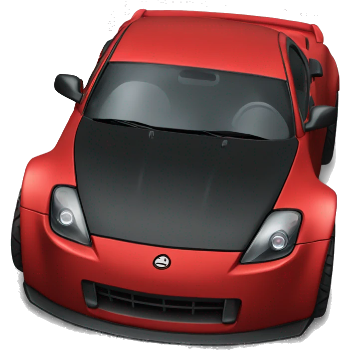 Red 350z black hood  emoji