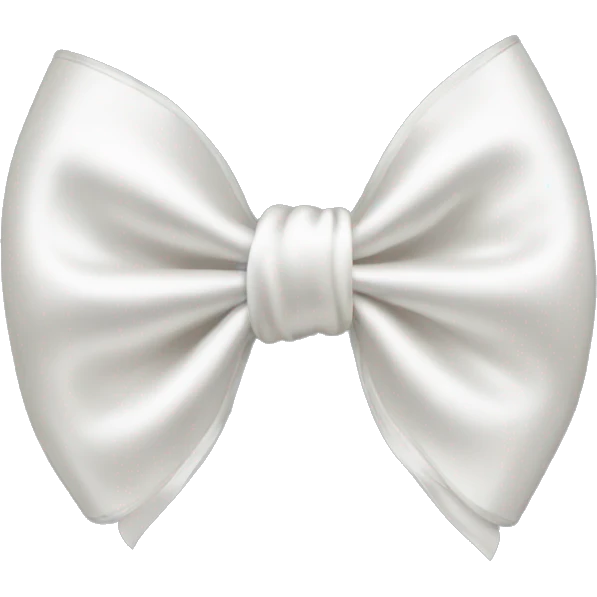 white satin bow emoji