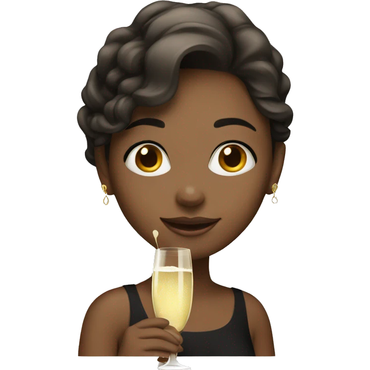 Girl with champagne  emoji