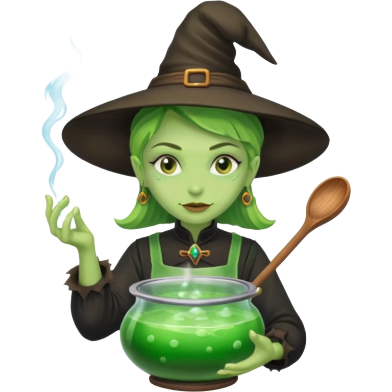 green witch cooking potion emoji