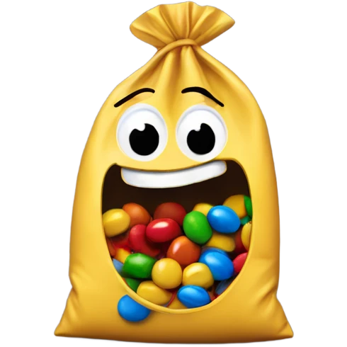 Bag of m&m's emoji