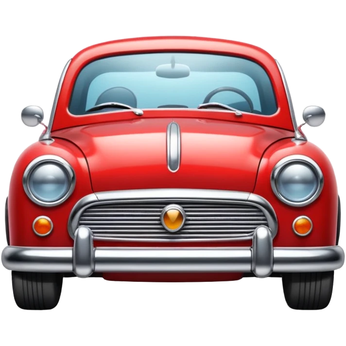 red small retro car front emoji