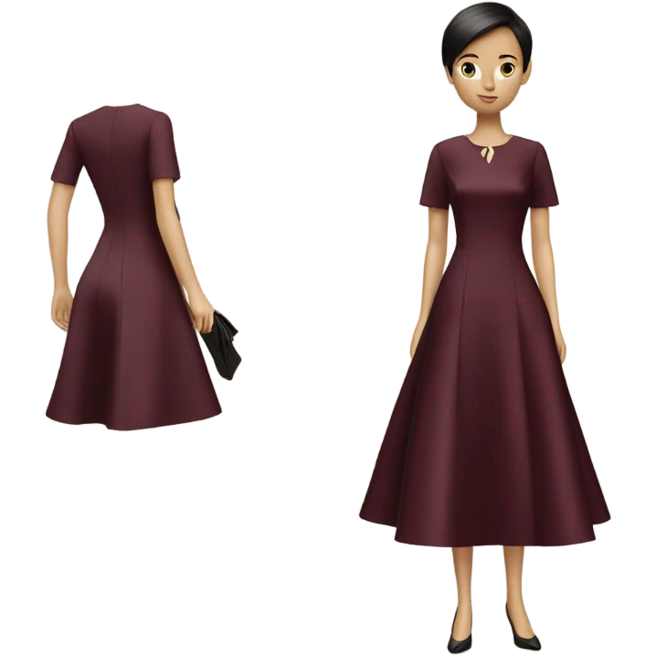 Burgundy Prada dress emoji